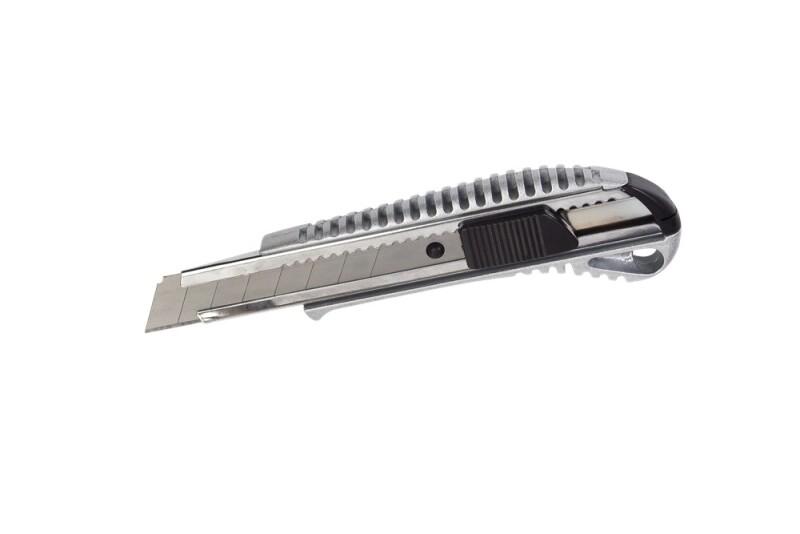 Couteau métallique à cran d'arrêt 18 mm à verrouillage automatique
